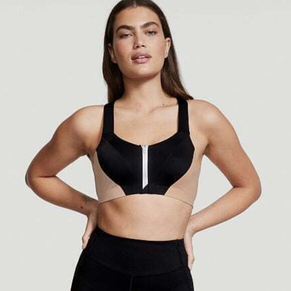 EUC VICTORIA'S SECRET Sweat Knockout Maximum Support Front-Close Sport Bra 36dd - Picture 2 of 8